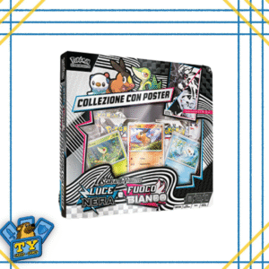 pokemon ollezione poster luce nera e fuoco bianco